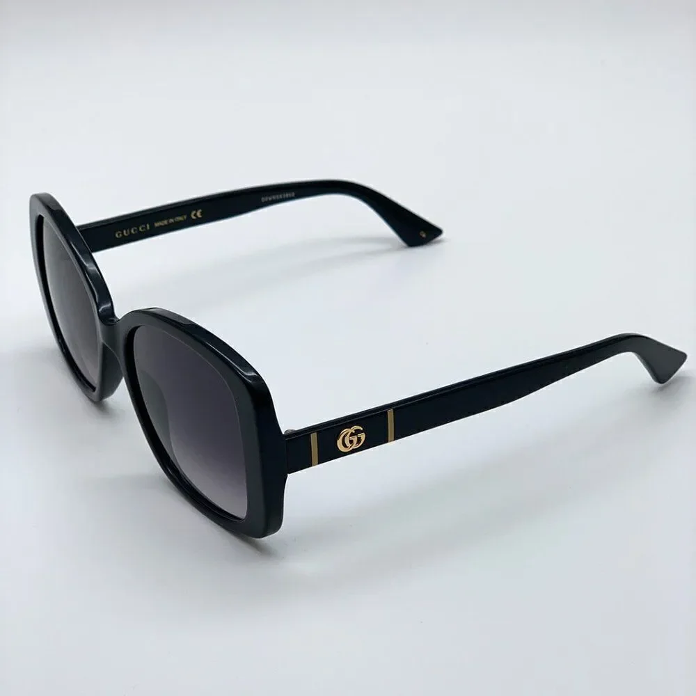 Brand NEW Gucci GG0762S  001 Black Gray Gradient Square Women Sunglasses